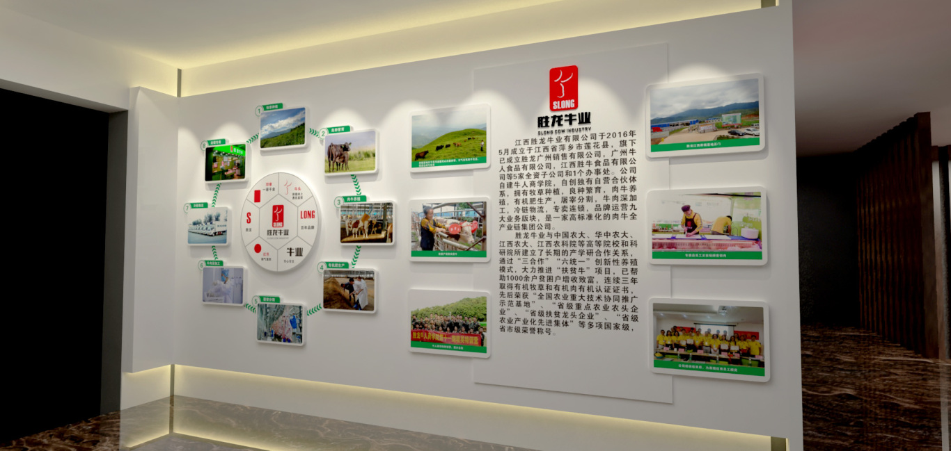 胜龙牛业品牌展示墙图1