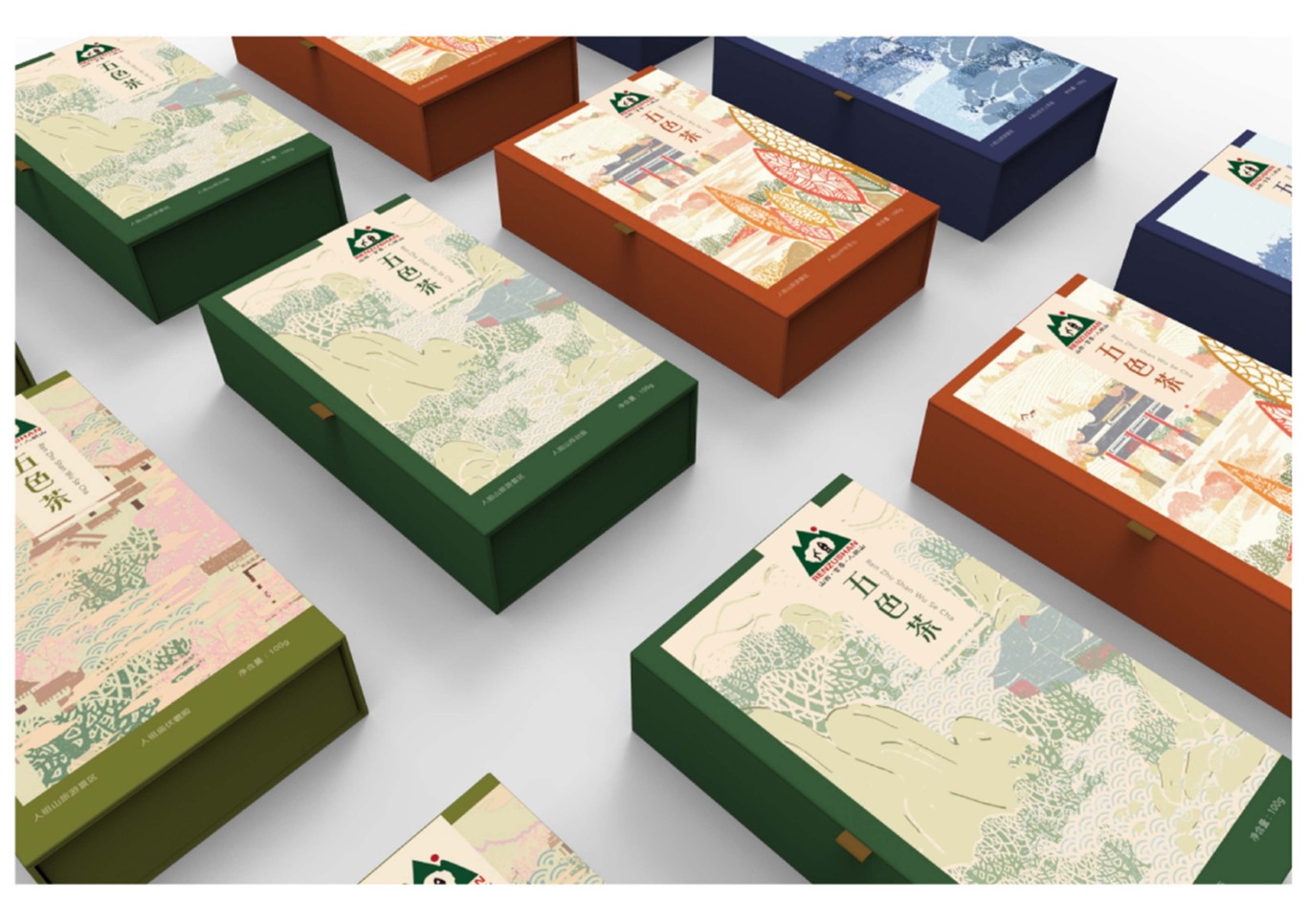 人祖山五色茶包装设计图3