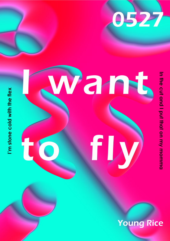 《i want to fly》海报