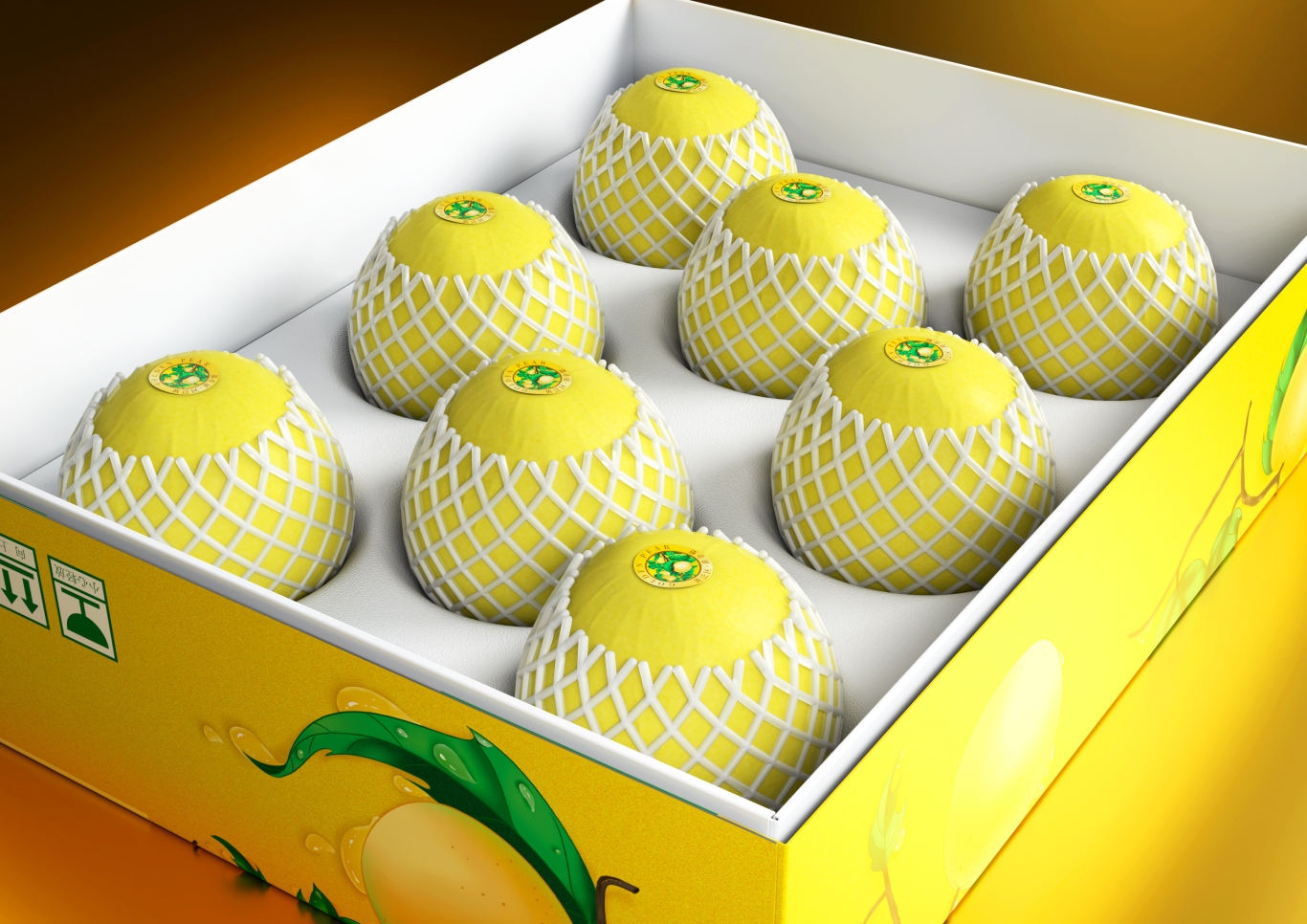 黃金梨鮮果產品包裝設計圖0