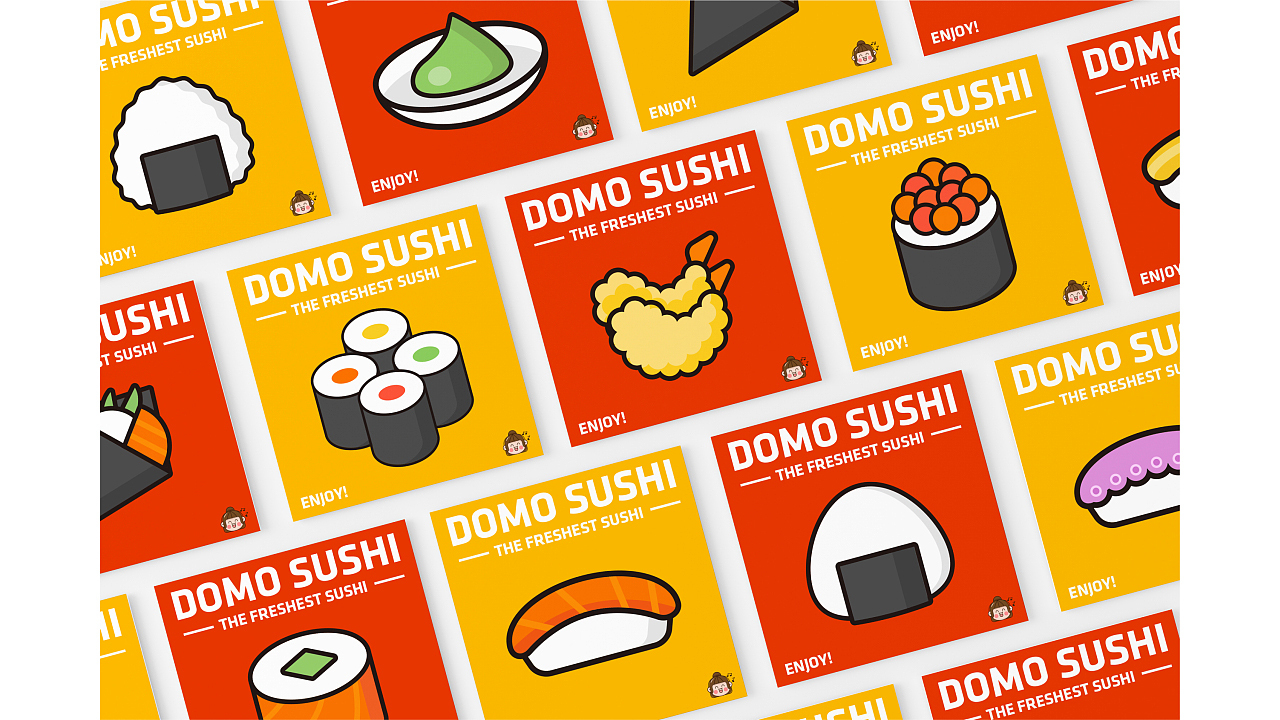 【DOMO SUSHI】品牌卡通形象设计图7
