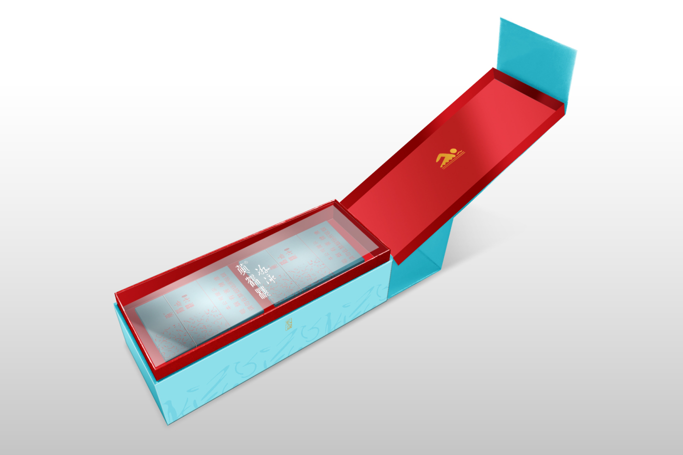 黄鹤楼游泳礼盒包装设计图2
