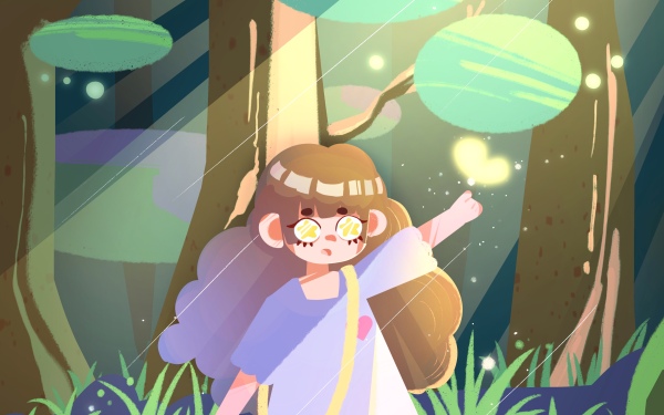 小女孩与森林