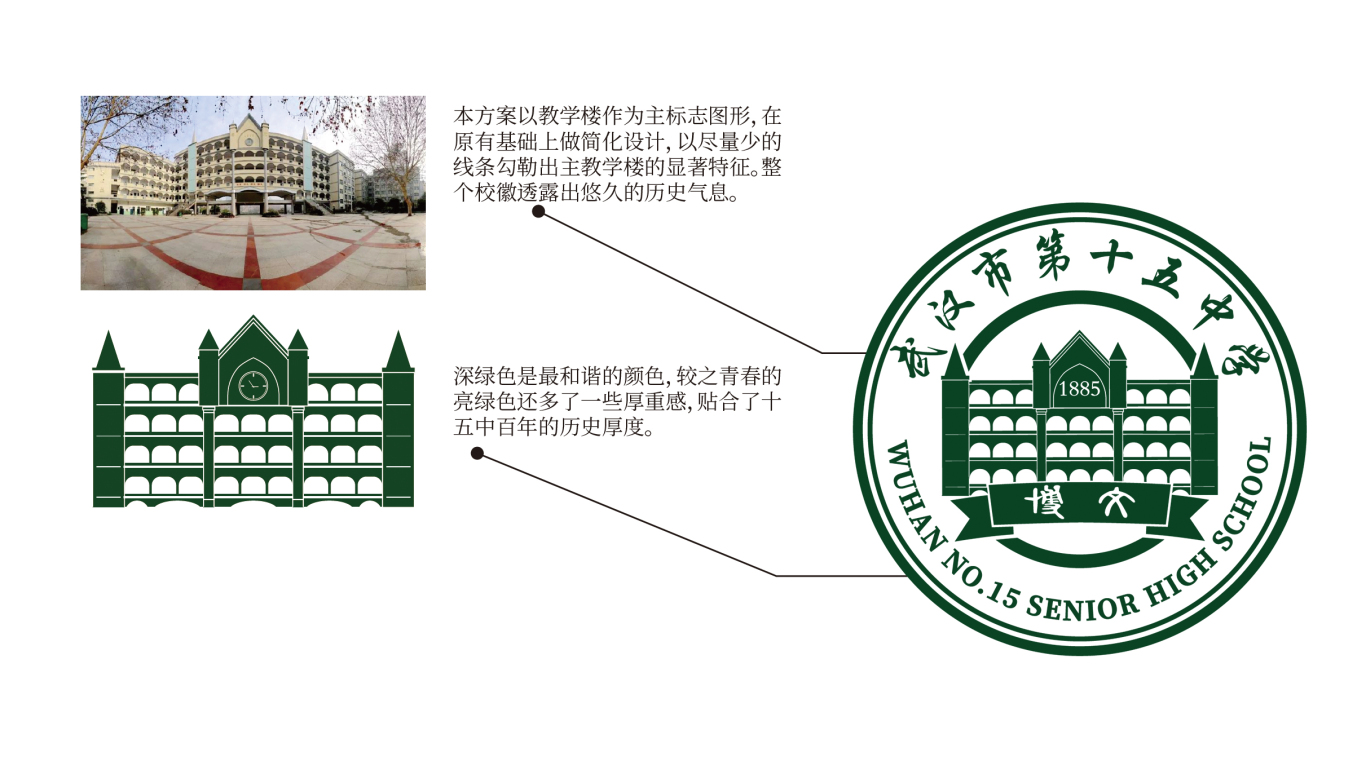 武汉市第十五中学校徽logo设计图8
