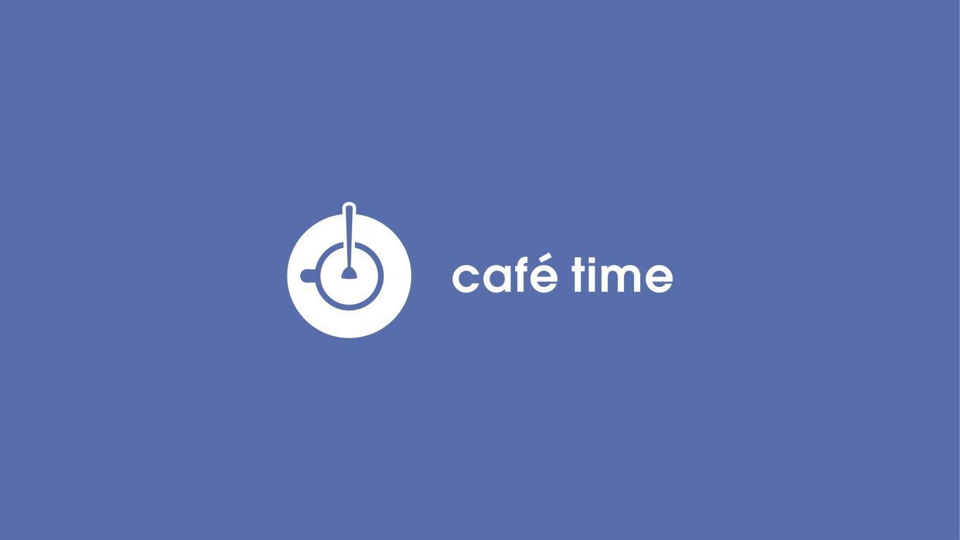 咖啡店 cafe time logo設計圖0