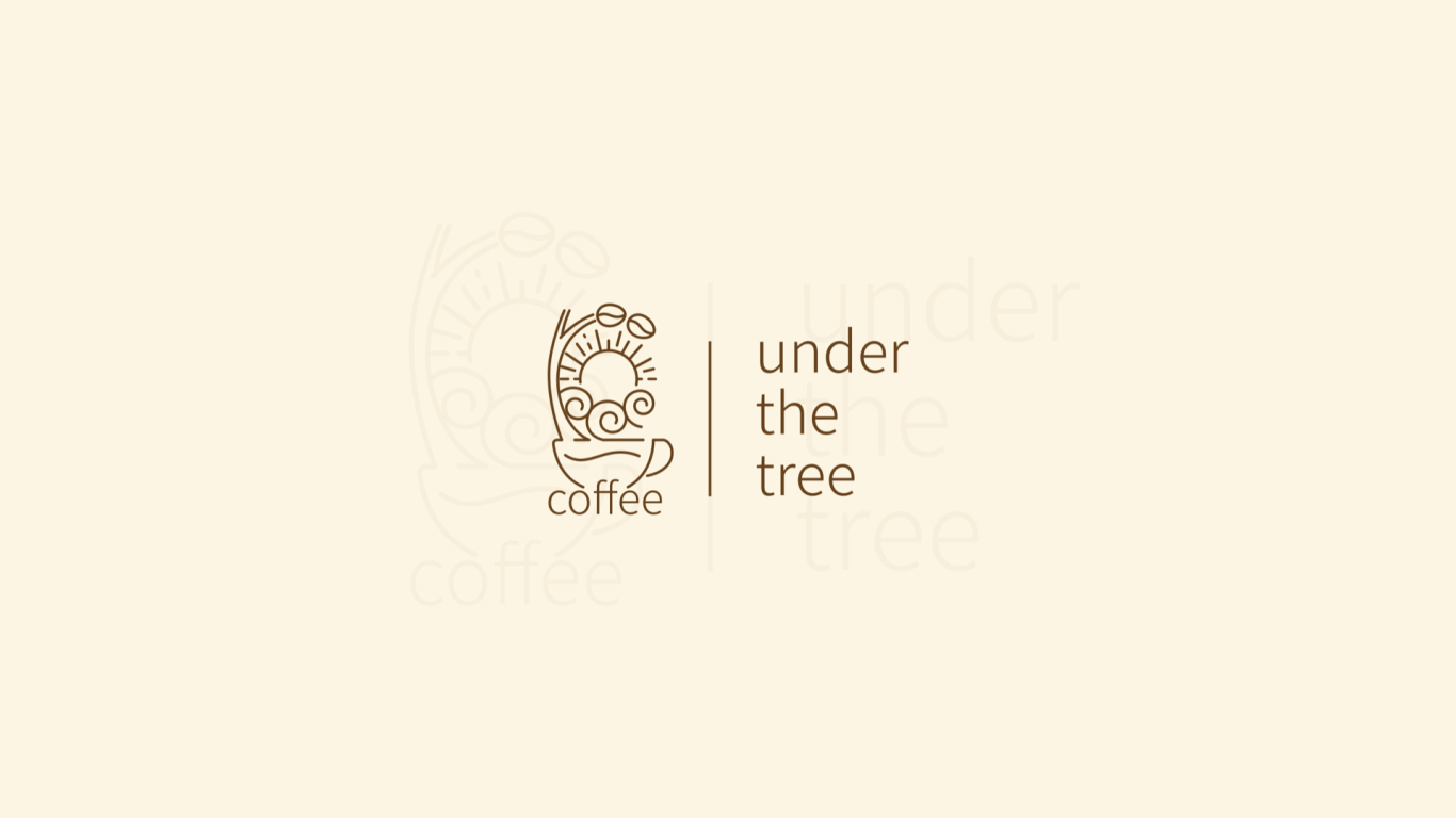 在树下咖啡logo设计图2