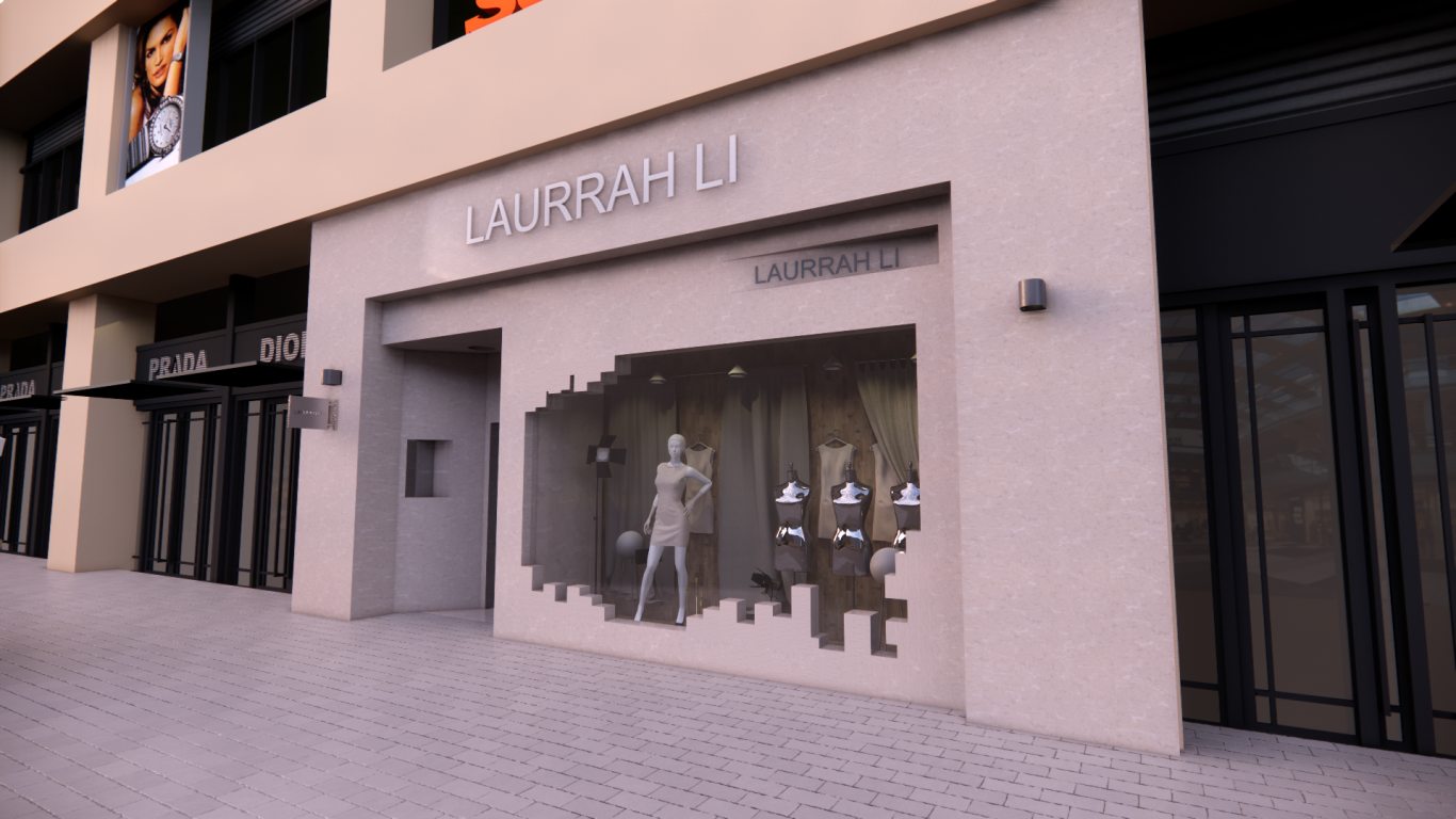 LAURRAH LI 服裝買手店 門頭立面設計圖2