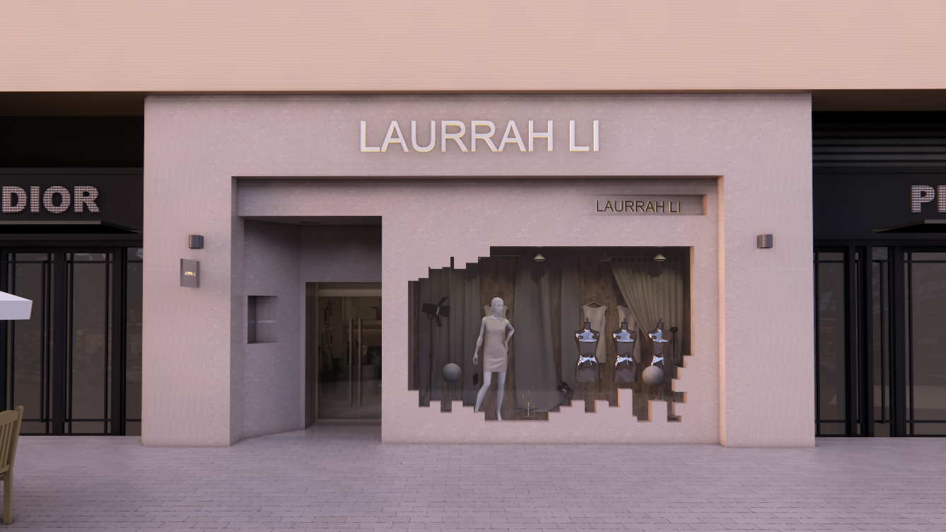 LAURRAH LI 服装买手店 门头立面设计图1