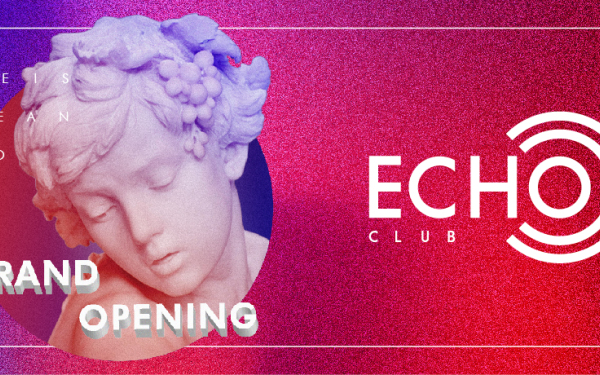 Echo Club logo and grand opening