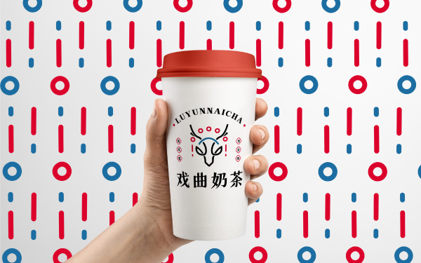 戏曲奶茶logo提案