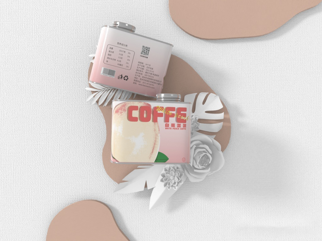 白桃咖啡包装案例图2