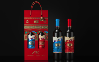 大藏秘青稞干紅葡萄酒包裝設計