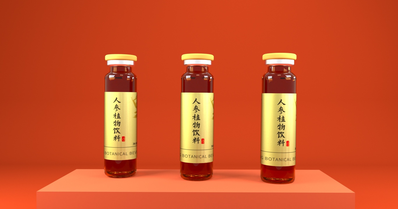 小仙参植物饮料包装设计渲染图5