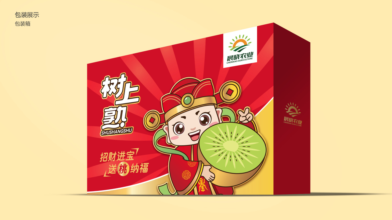 晨晓农业水果节日礼盒包装设计中标图0