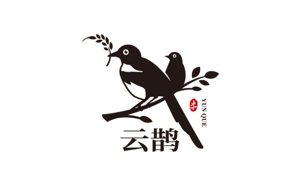 云鹊大米logo设计