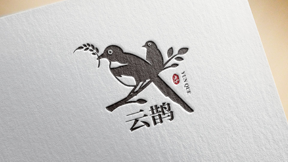 云鵲大米logo設計圖2