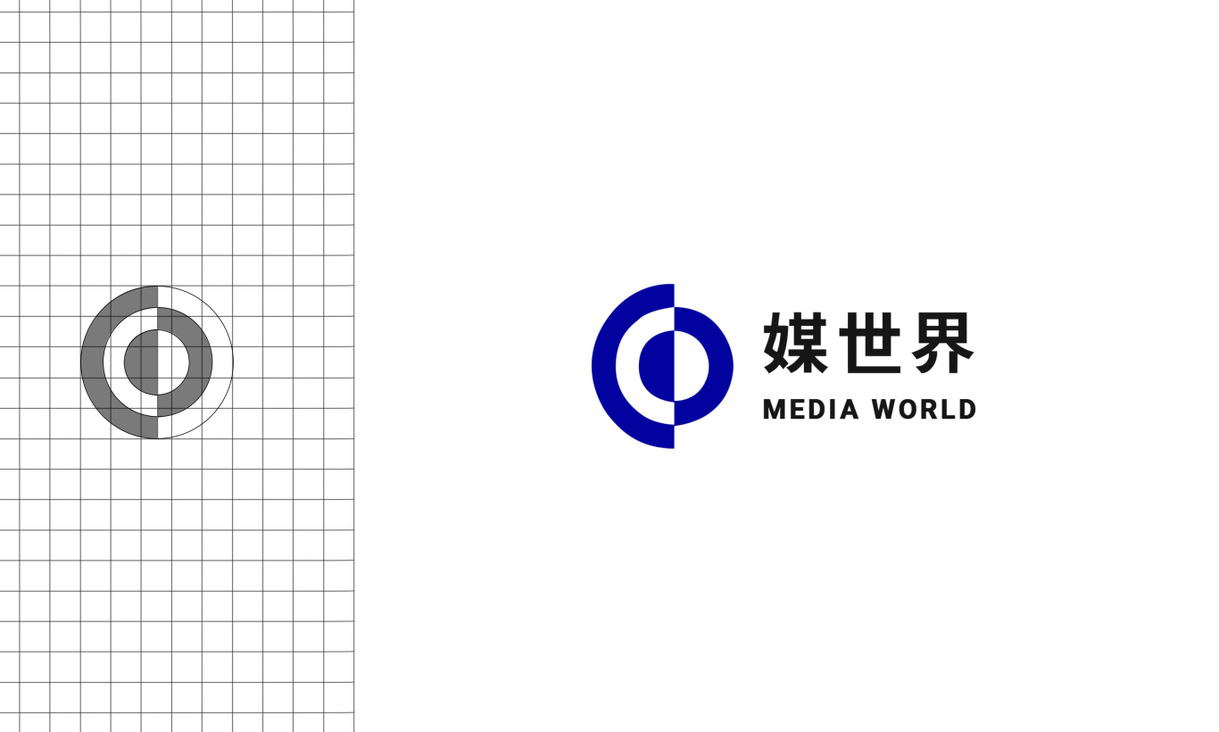 媒世界文化傳播公司logo設計圖3