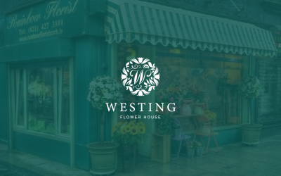 westing花店logo设计