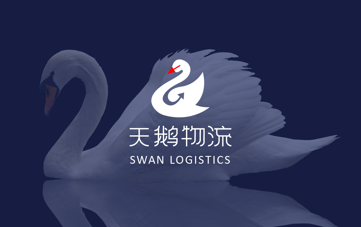 天鹅物流logo设计图1