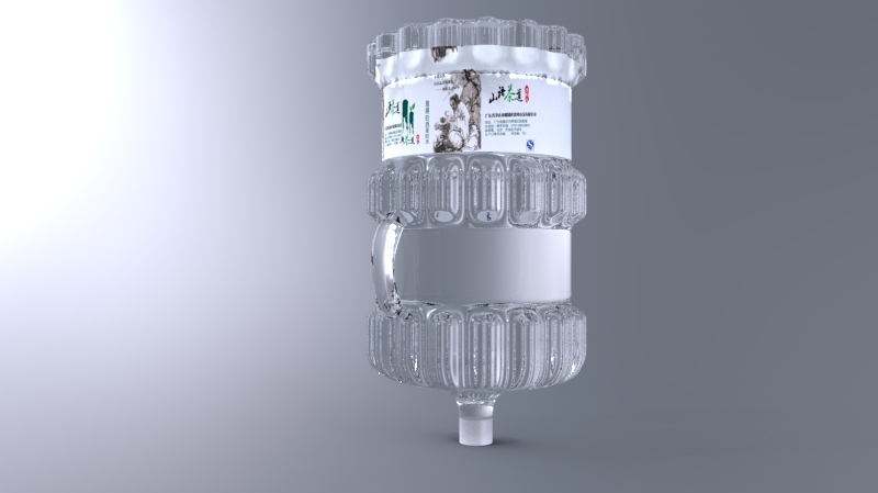 山语茶道桶装瓶3D设计图1