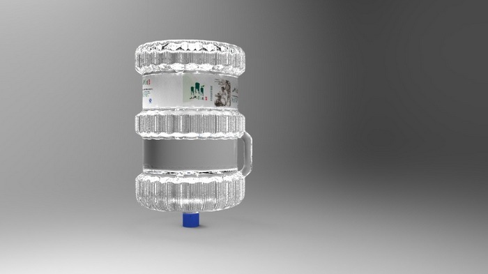 山语茶道桶装瓶3D设计图2
