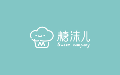 糖沫儿蛋糕店品牌logo设计