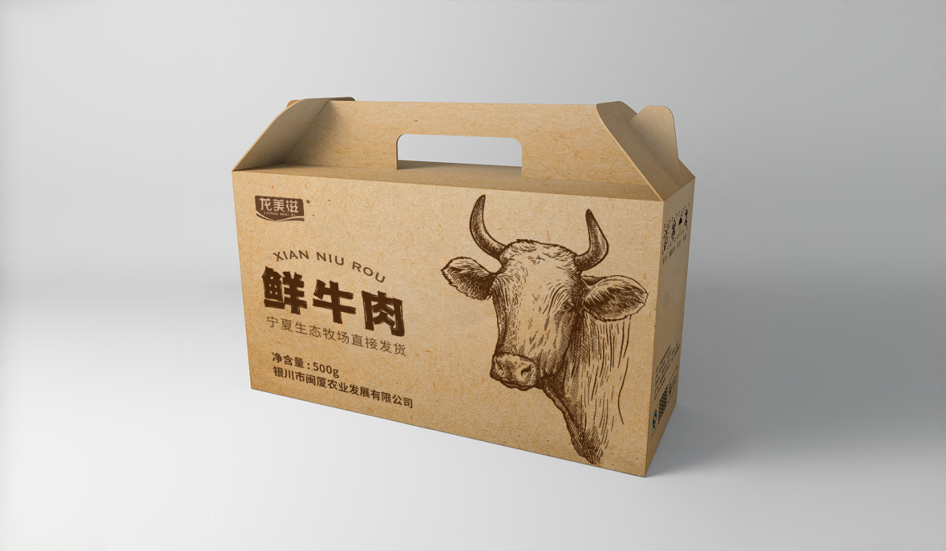 龙美滋鲜牛肉包装设计图2