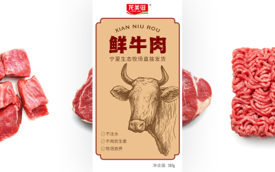 龙美滋鲜牛肉包装设计