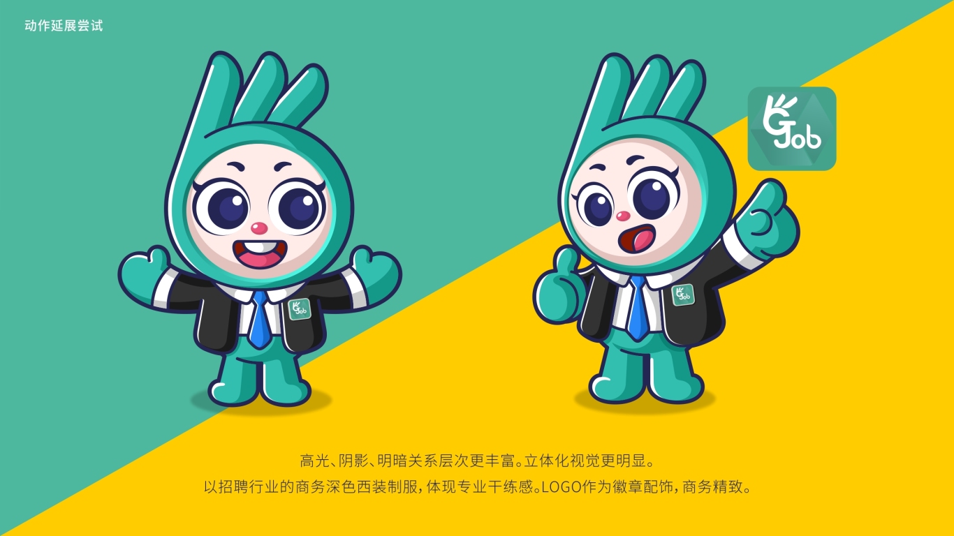 泰国Gjob招聘平台 吉祥物形象设计图1