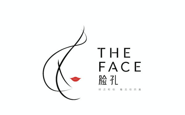 THE FACE脸孔高端美容美发连锁品牌logo设计