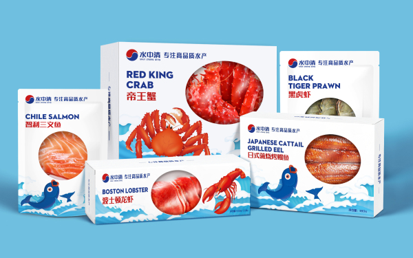 《鱼.虾.蟹》——海产品包装设计