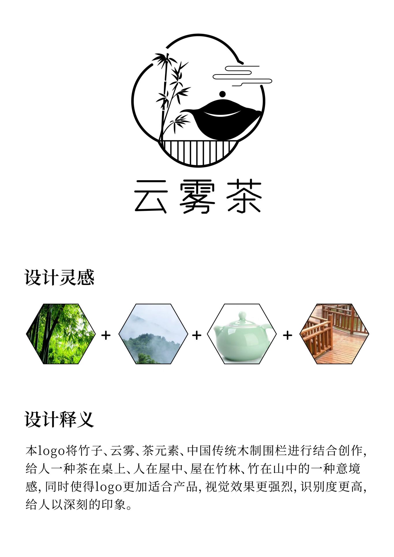 云雾茶logo设计图2