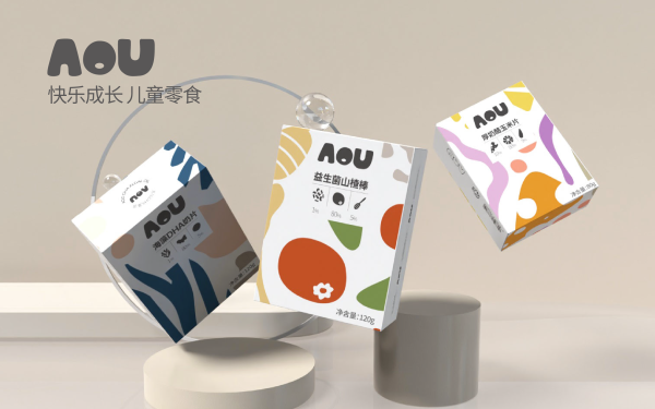 AOU快乐成长儿童零食包装设计