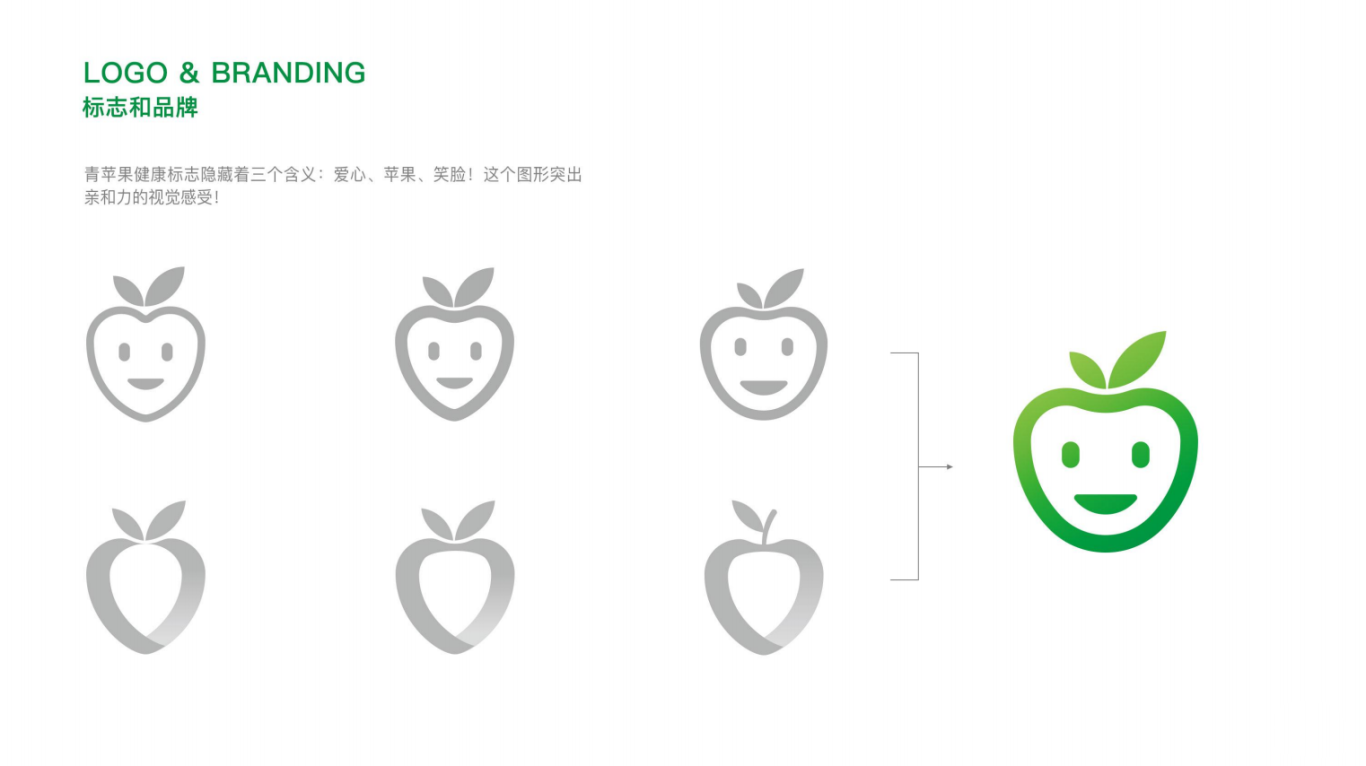 青苹果健康品牌设计（练习稿）图3