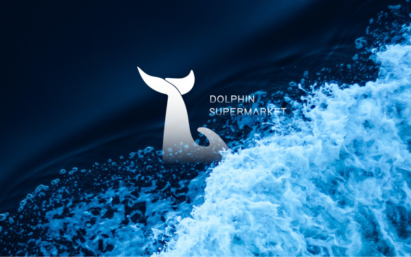 海豚超市logo设计
