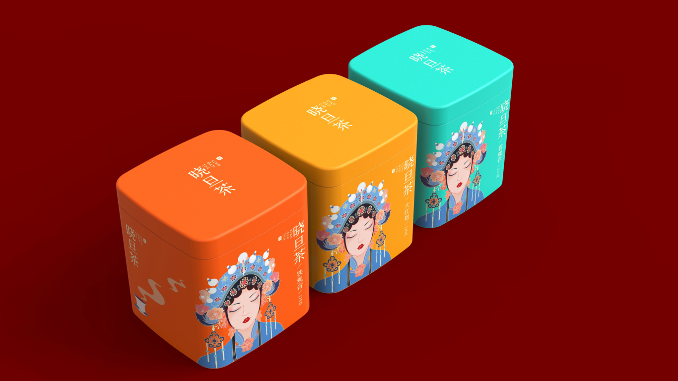晓旦茶标志及包装设计 | 插画 中式 国潮图16