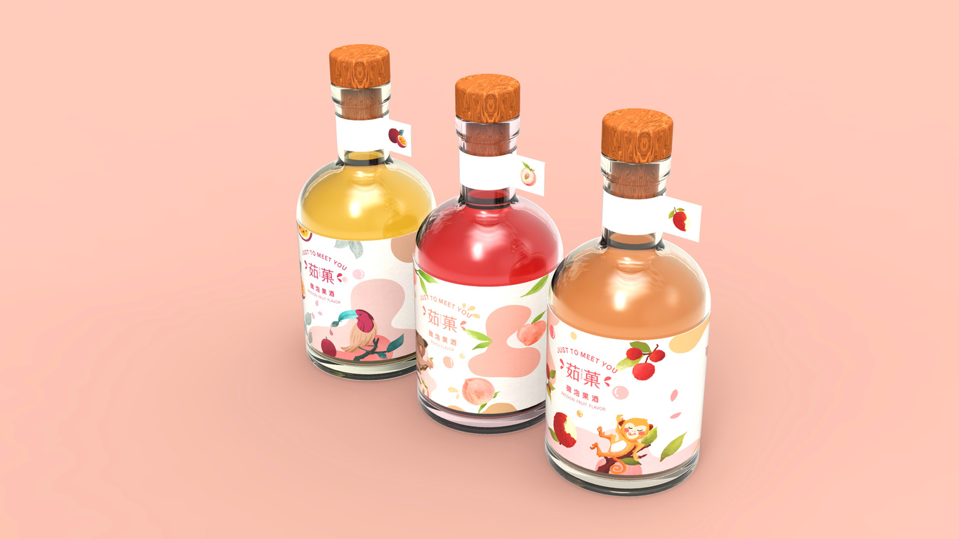 茹菓 | 微泡果酒包装设计 | 插画 手绘图8