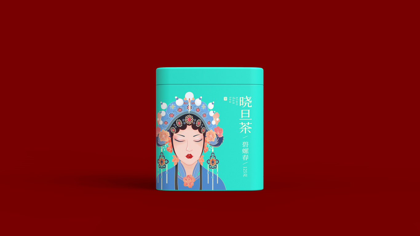 晓旦茶标志及包装设计 | 插画 中式 国潮图11