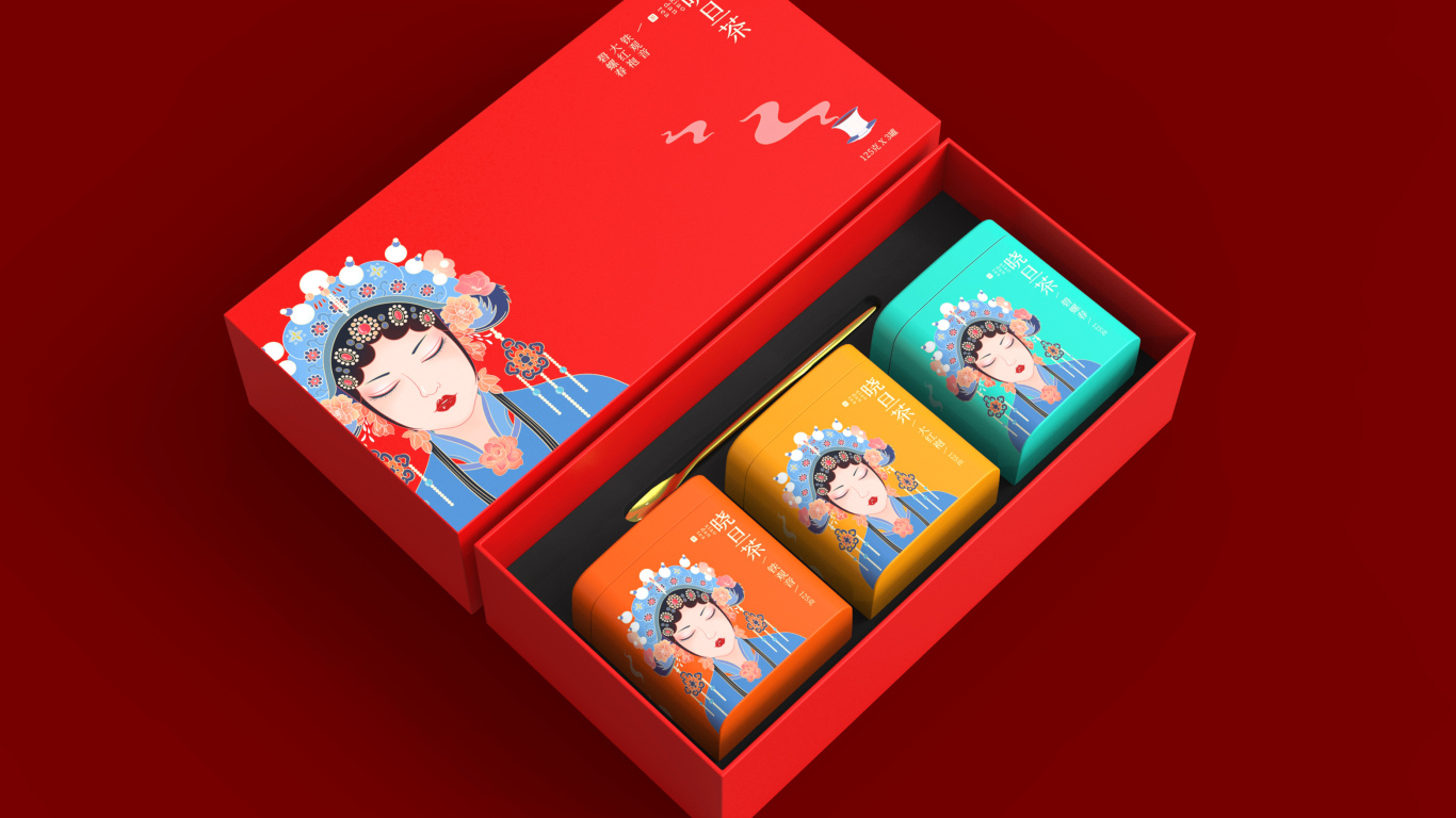 晓旦茶标志及包装设计 | 插画 中式 国潮图25