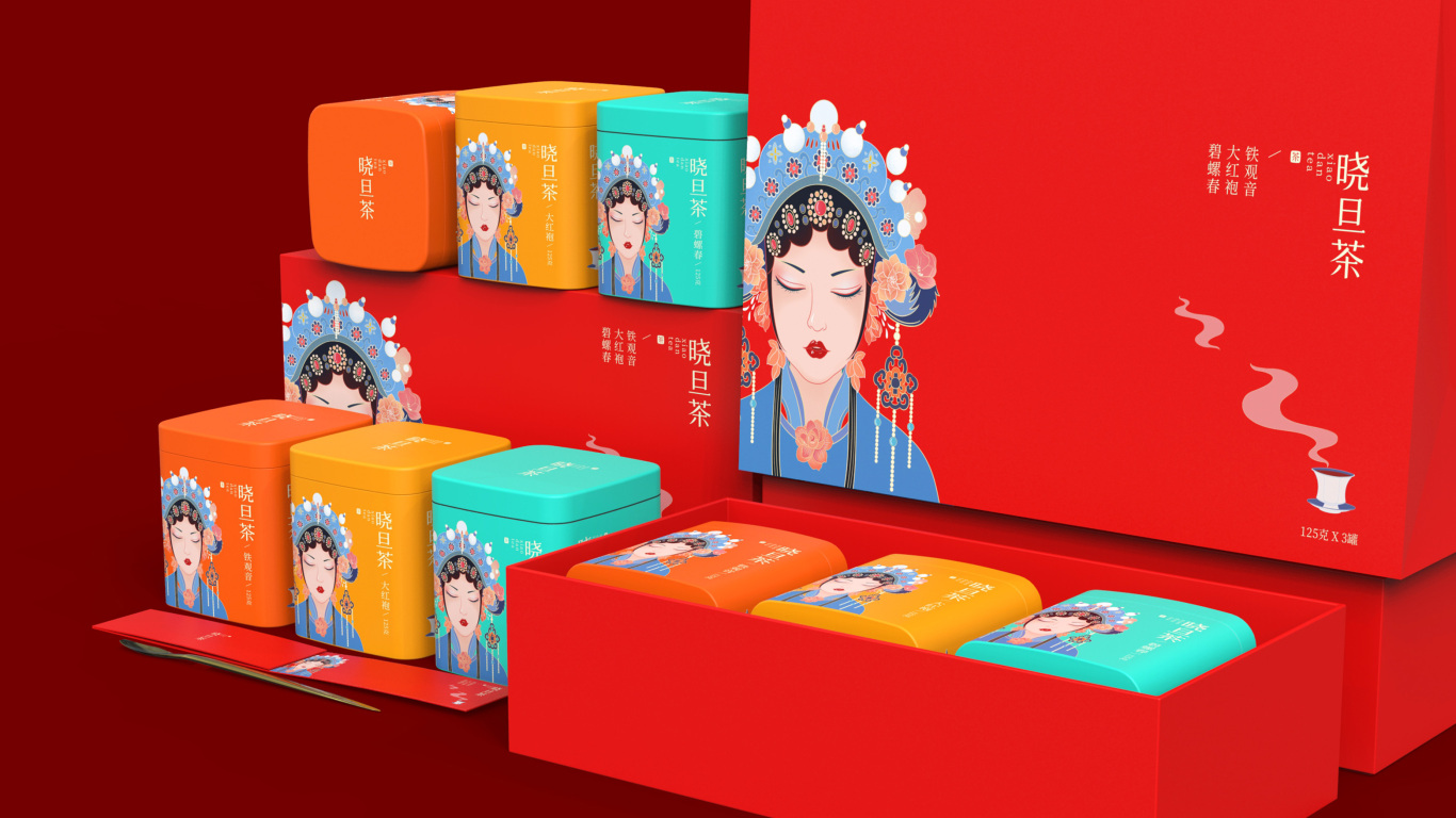 晓旦茶标志及包装设计 | 插画 中式 国潮图32
