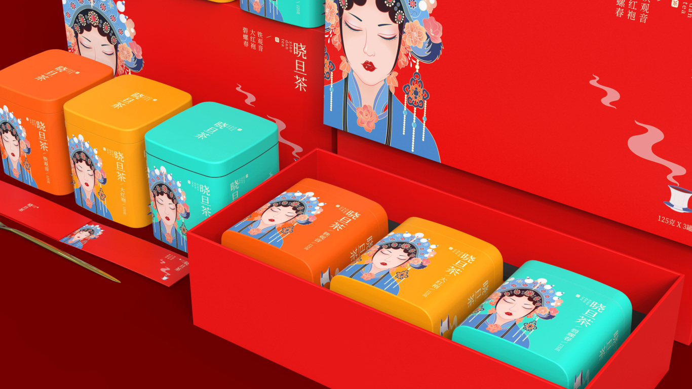 晓旦茶标志及包装设计 | 插画 中式 国潮图36
