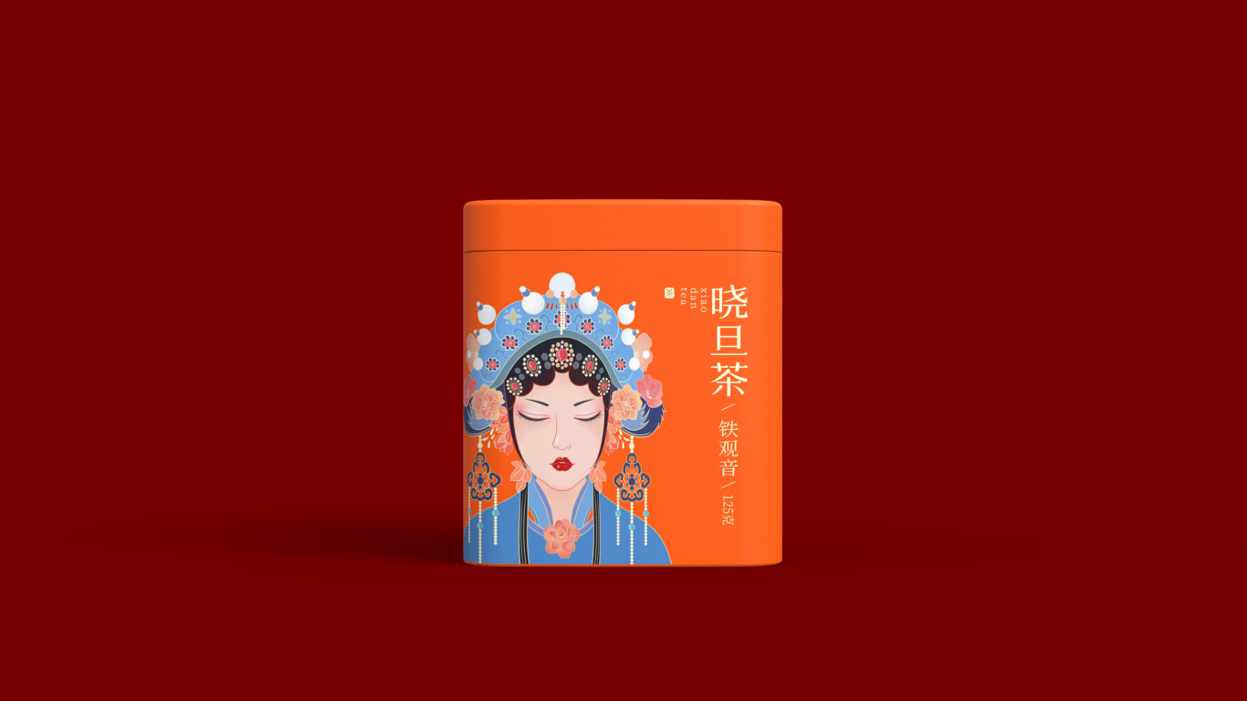 晓旦茶标志及包装设计 | 插画 中式 国潮图5