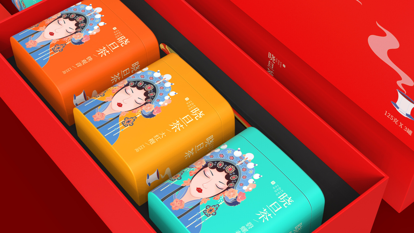 晓旦茶标志及包装设计 | 插画 中式 国潮图38
