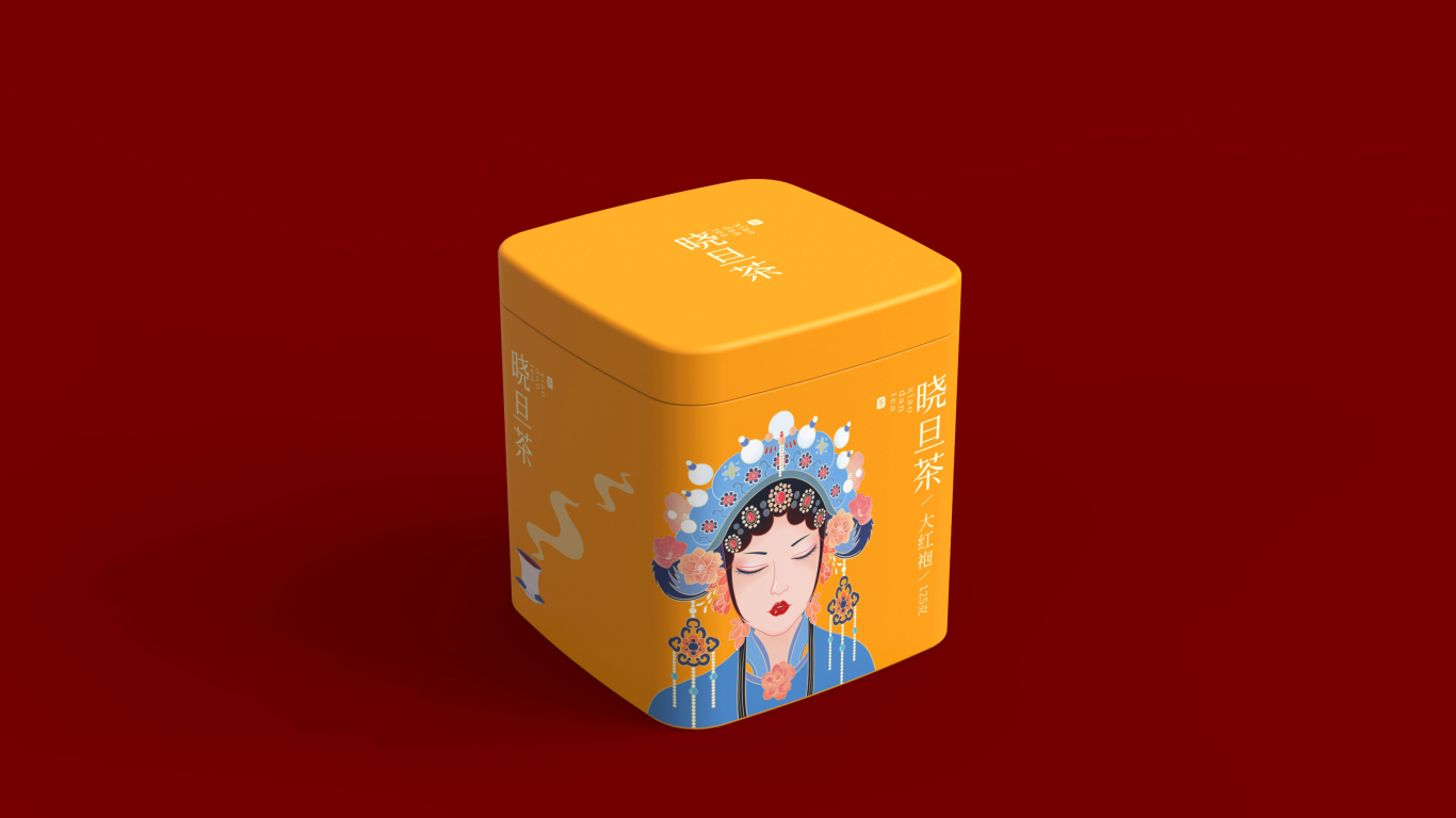 晓旦茶标志及包装设计 | 插画 中式 国潮图9