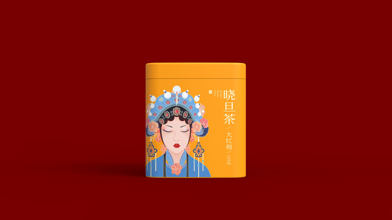 晓旦茶标志及包装设计 | 插画 中式 国潮图8