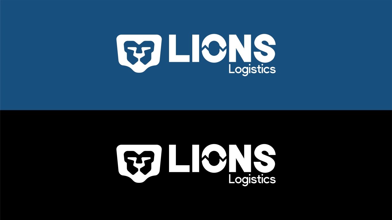 圖文結合-獅子和字母-物流類logo設計中標圖5