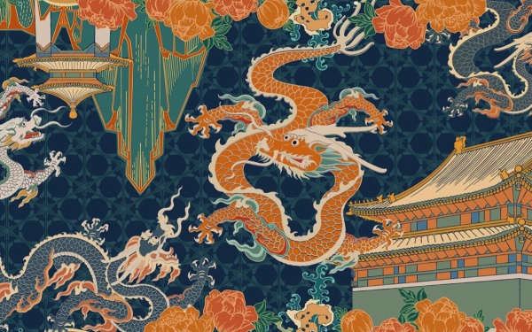 中国龙系列围巾