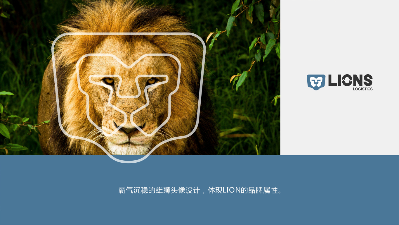 LIONS国际物流logo设计图3