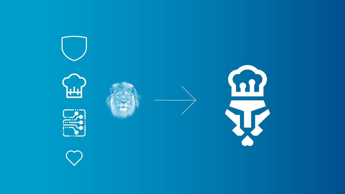 智能家居智能科技机械类logo设计——厨狮图2