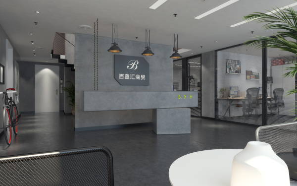 青島某外貿公司辦公室室內設計一層改二層充分利用空間（工業風）